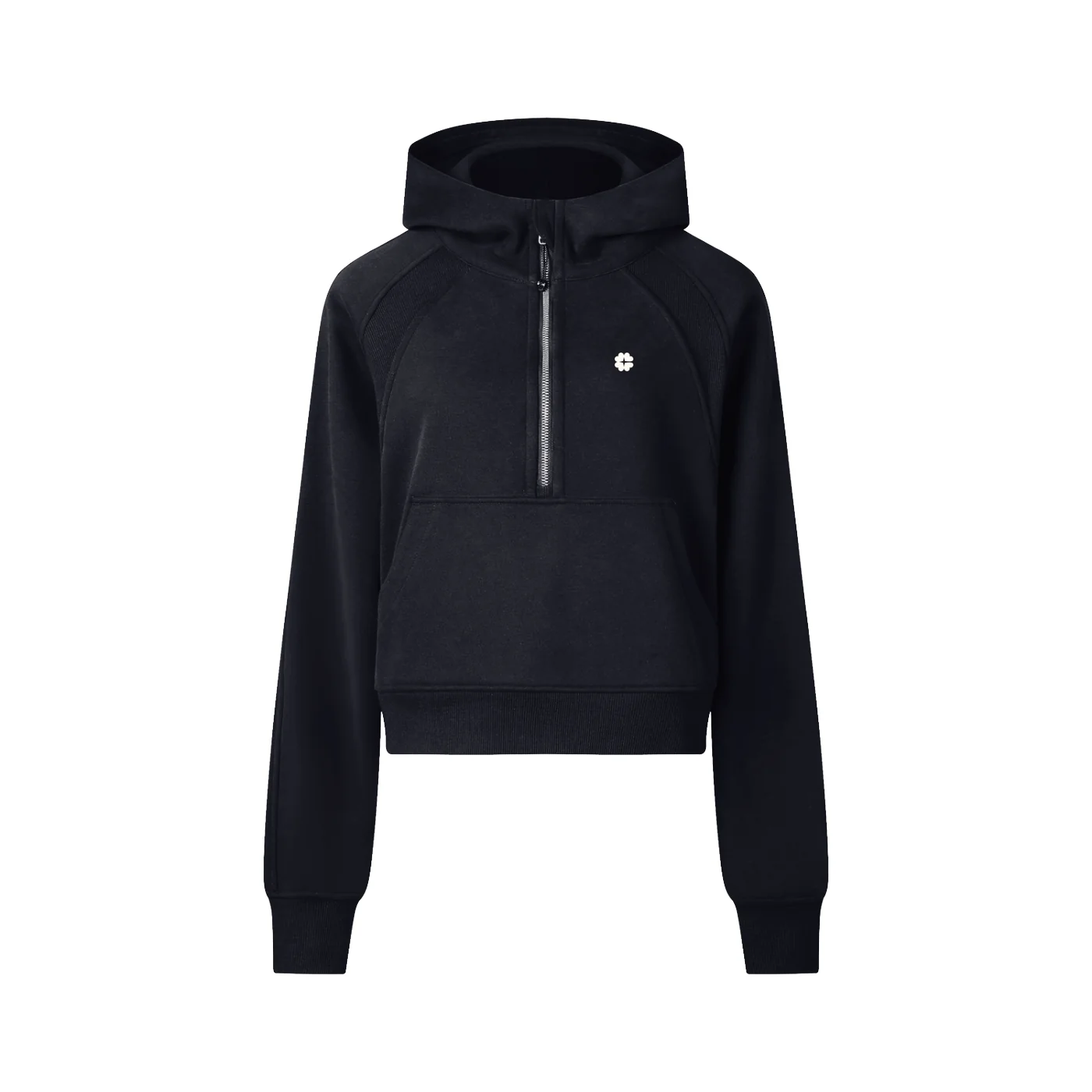 Clean Icon Half-Zip Crop Hoodie - Image 3