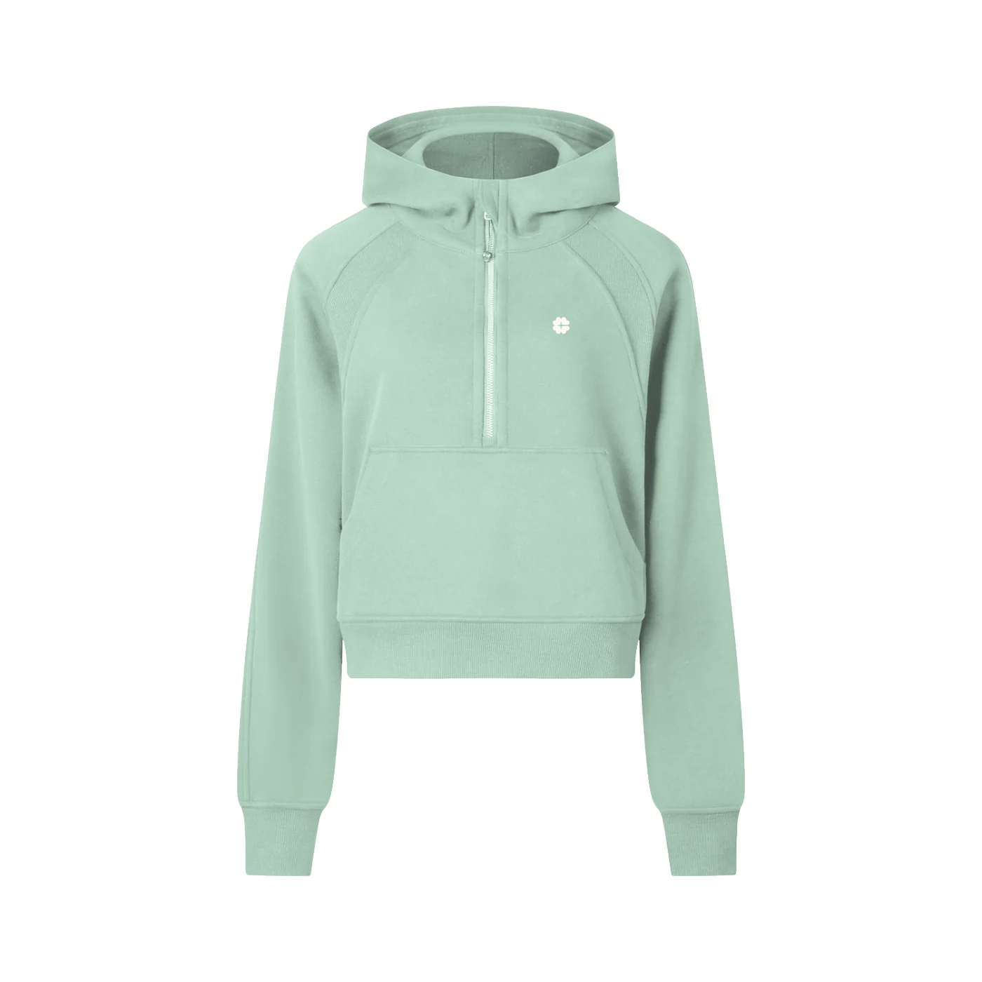 Clean Icon Half-Zip Crop Hoodie - Image 7