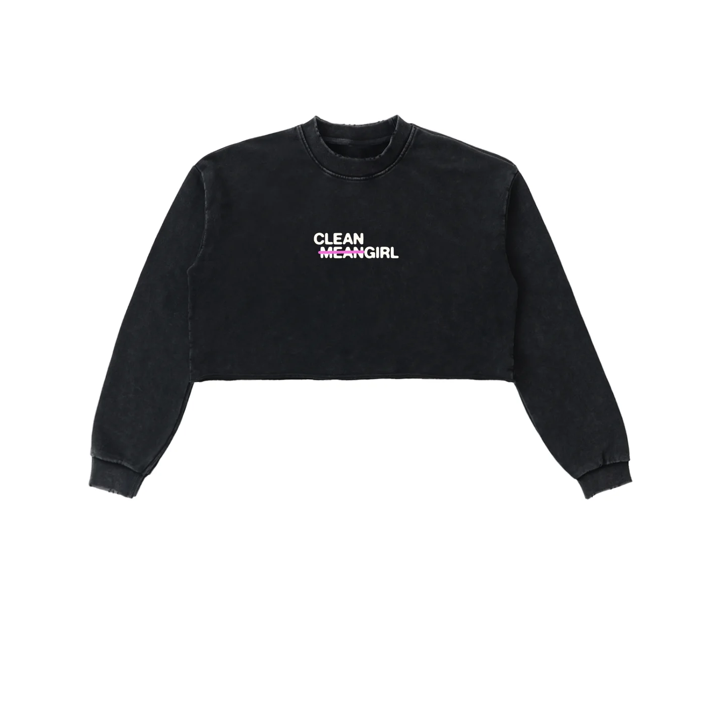 Faded 𝚖̶𝚎̶𝚊̶𝚗̶ Cleangirl Crop Crew - Image 3