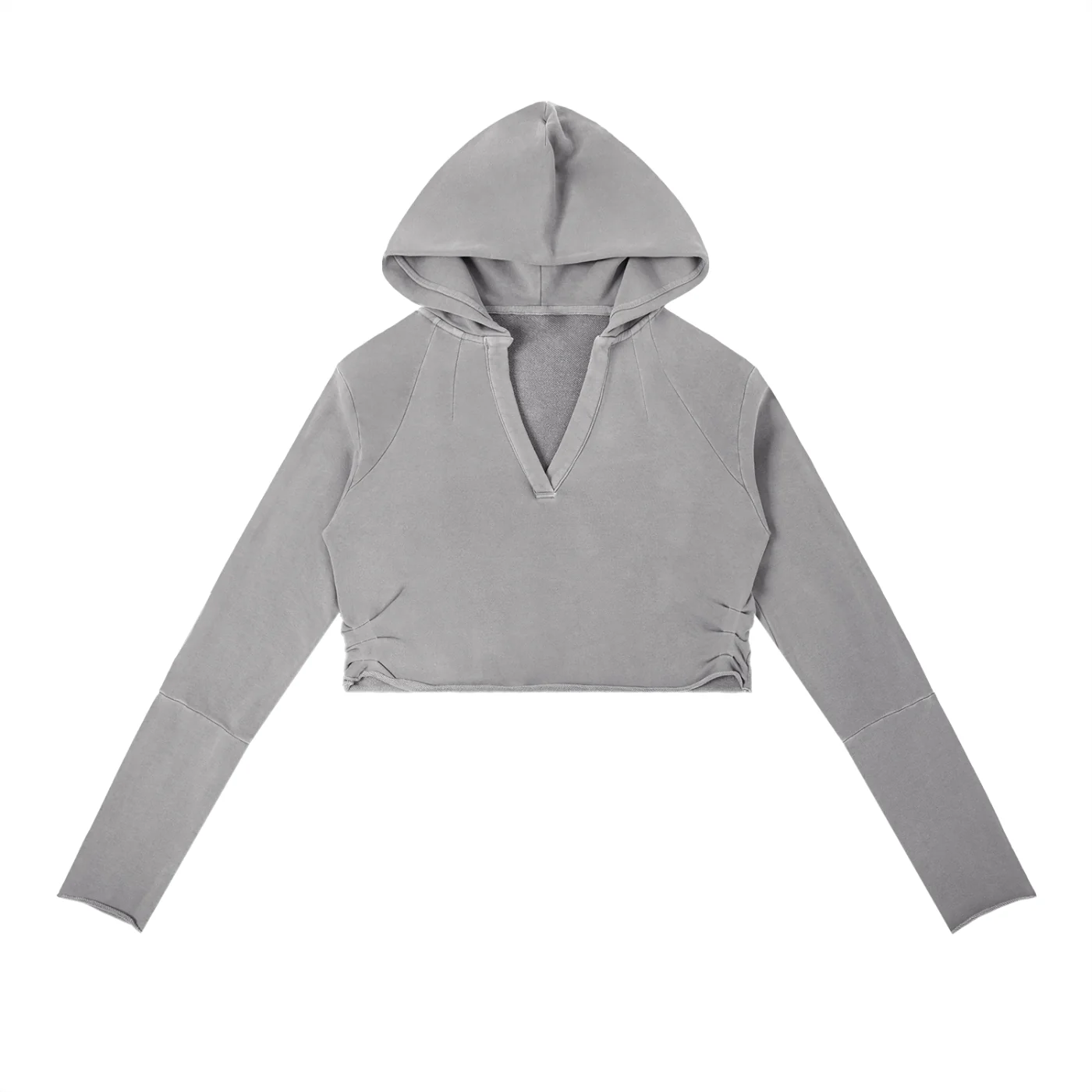 Hidden Icon Raw Crop Hoodie - Image 3