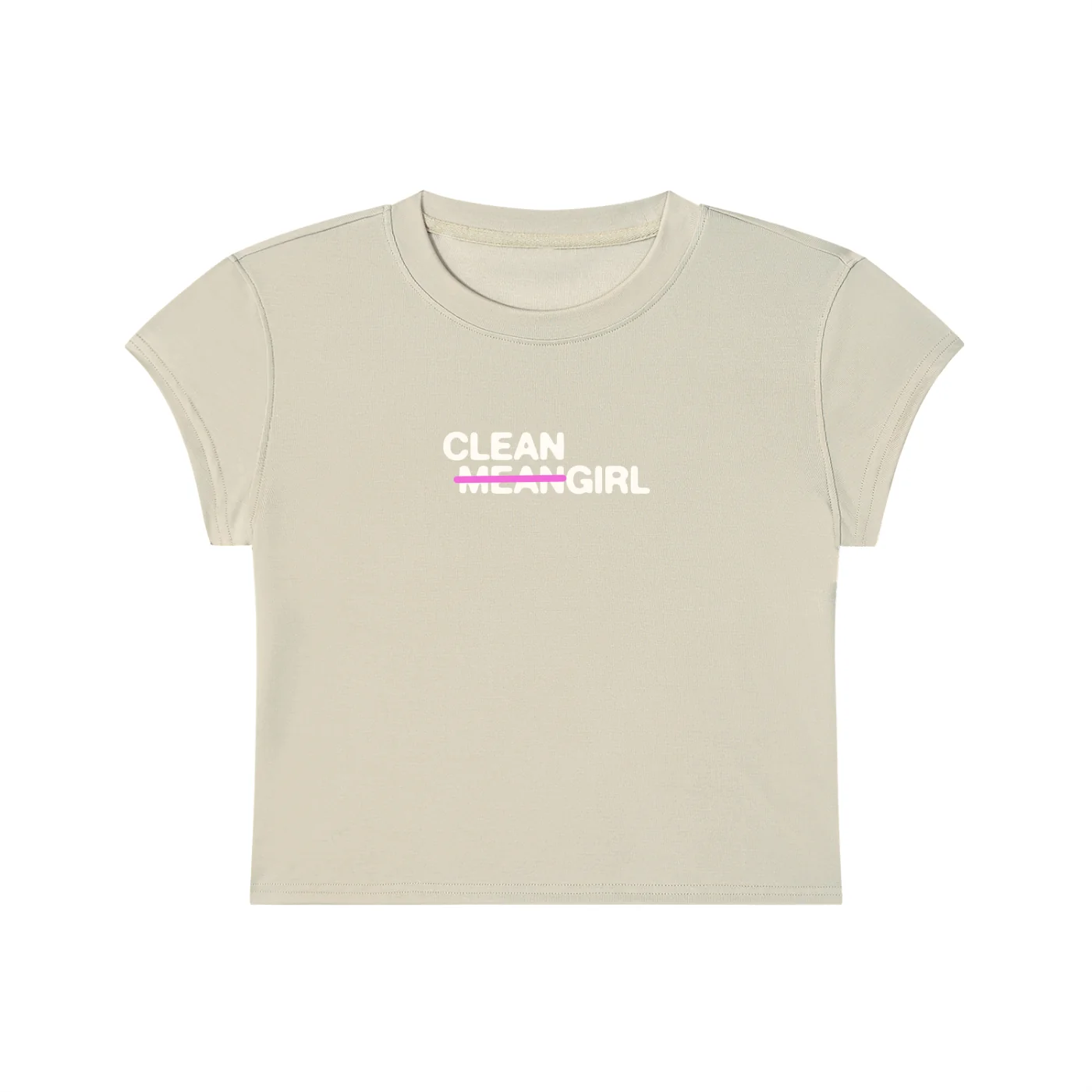 𝚖̶𝚎̶𝚊̶𝚗̶ Cleangirl Slim Crop Tee - Image 3
