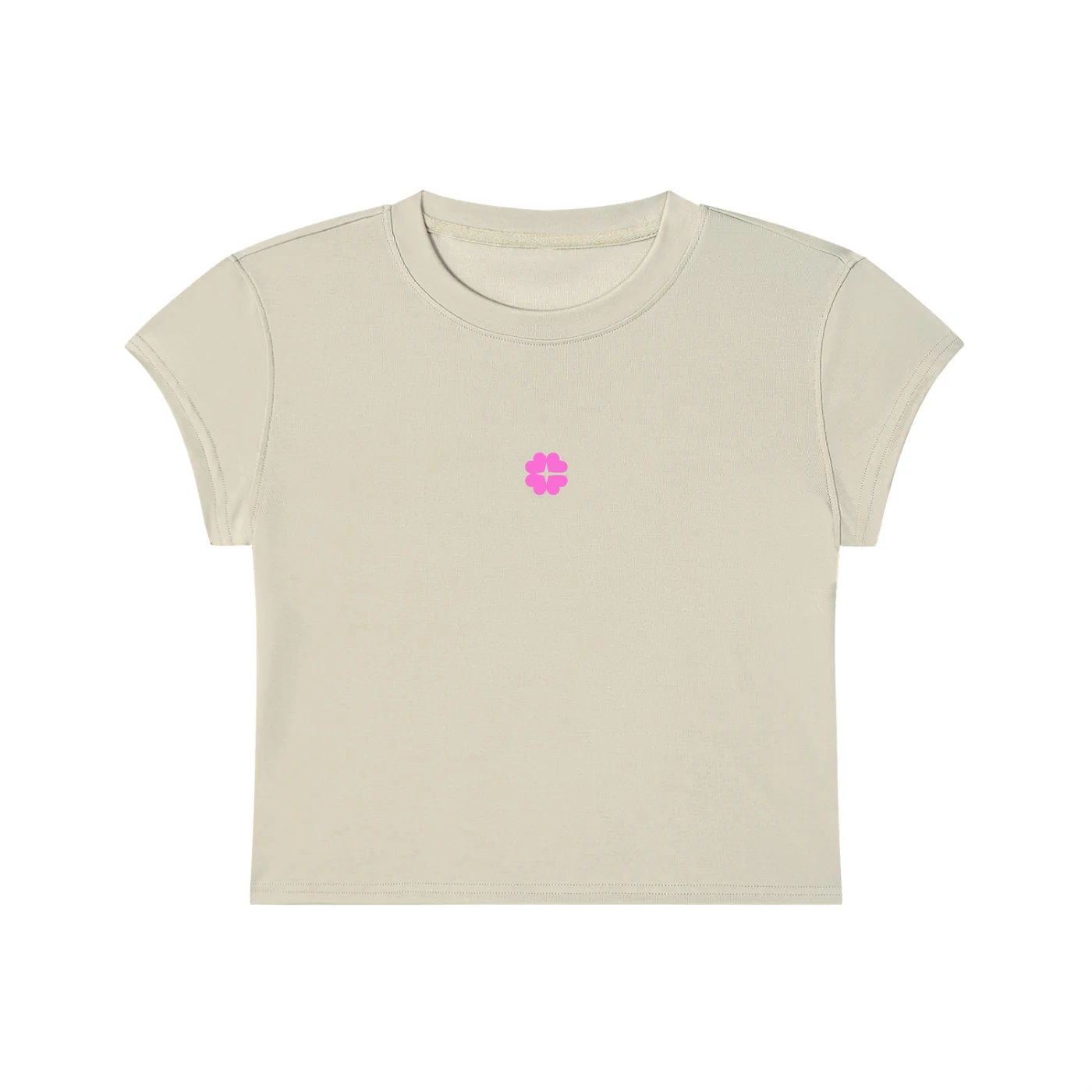 Pink Icon Slim Cropped Tee - Image 3